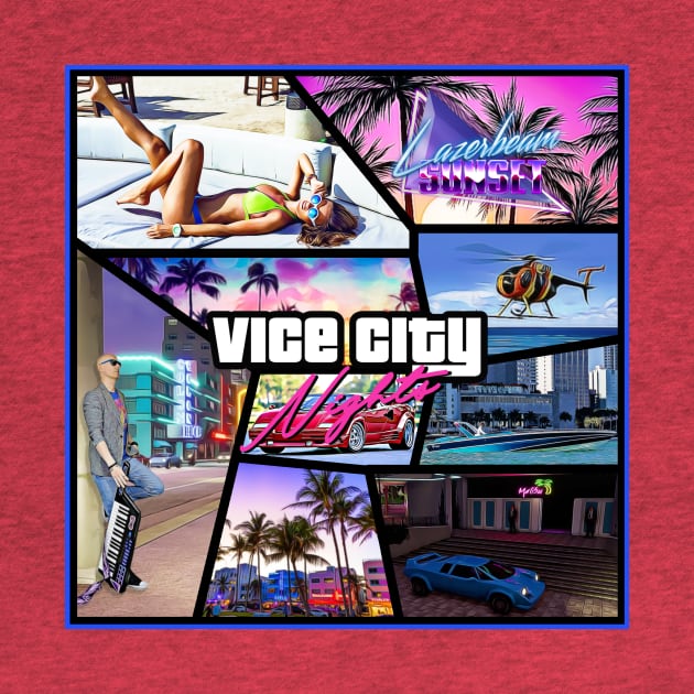 Vice City Nights Album Art by Lazerbeam Sunset